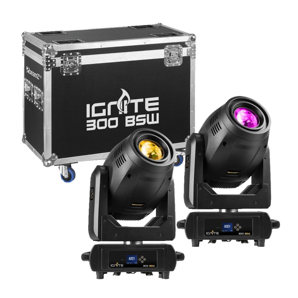 BEAMZ PRO IGNITE300LED ΣΕΤ 2 ΚΙΝΟΥΜΕΝΩΝ ΚΕΦΑΛΩΝ BSW ΣΕ FLIGHTCASE